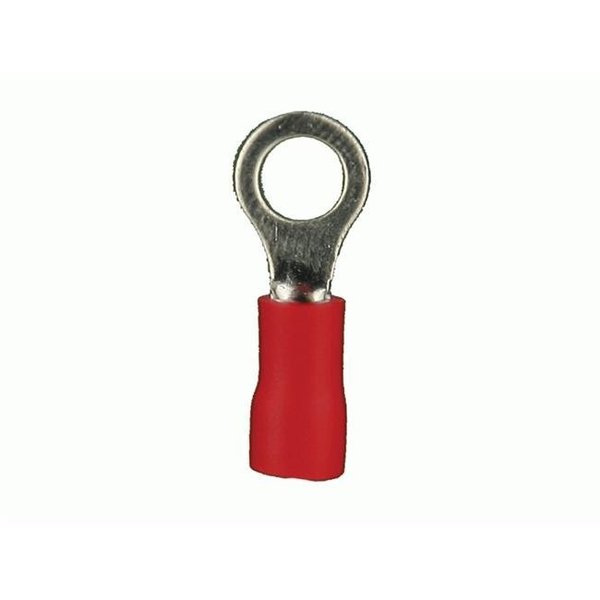 Metra Electronics Metra RVRT10 Red Vinyl 22-18 Gauge Ring Terminal No.10 100B - Pack of 100 RVRT10